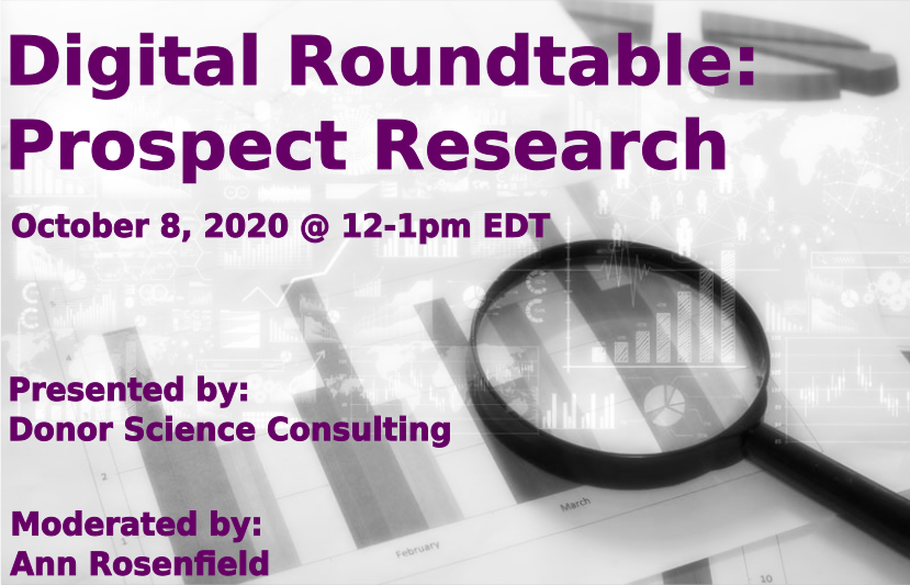 Digital Roundtable on Prospect Research: Resources and Helpful Discussion Points